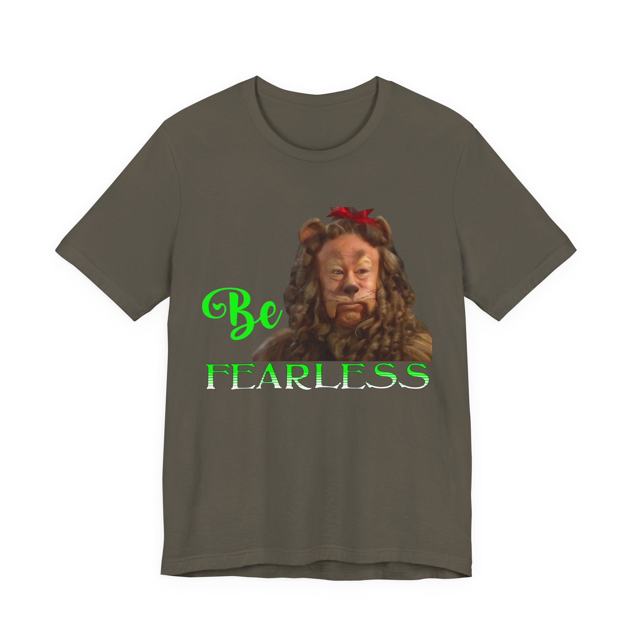 Wizard of Oz Cowardly Lion Fearless T-Shirt, Fearless Wizard of Oz Graphic Tee, Vintage Movie Fan Gift, Courageous Lion Silhouette Design