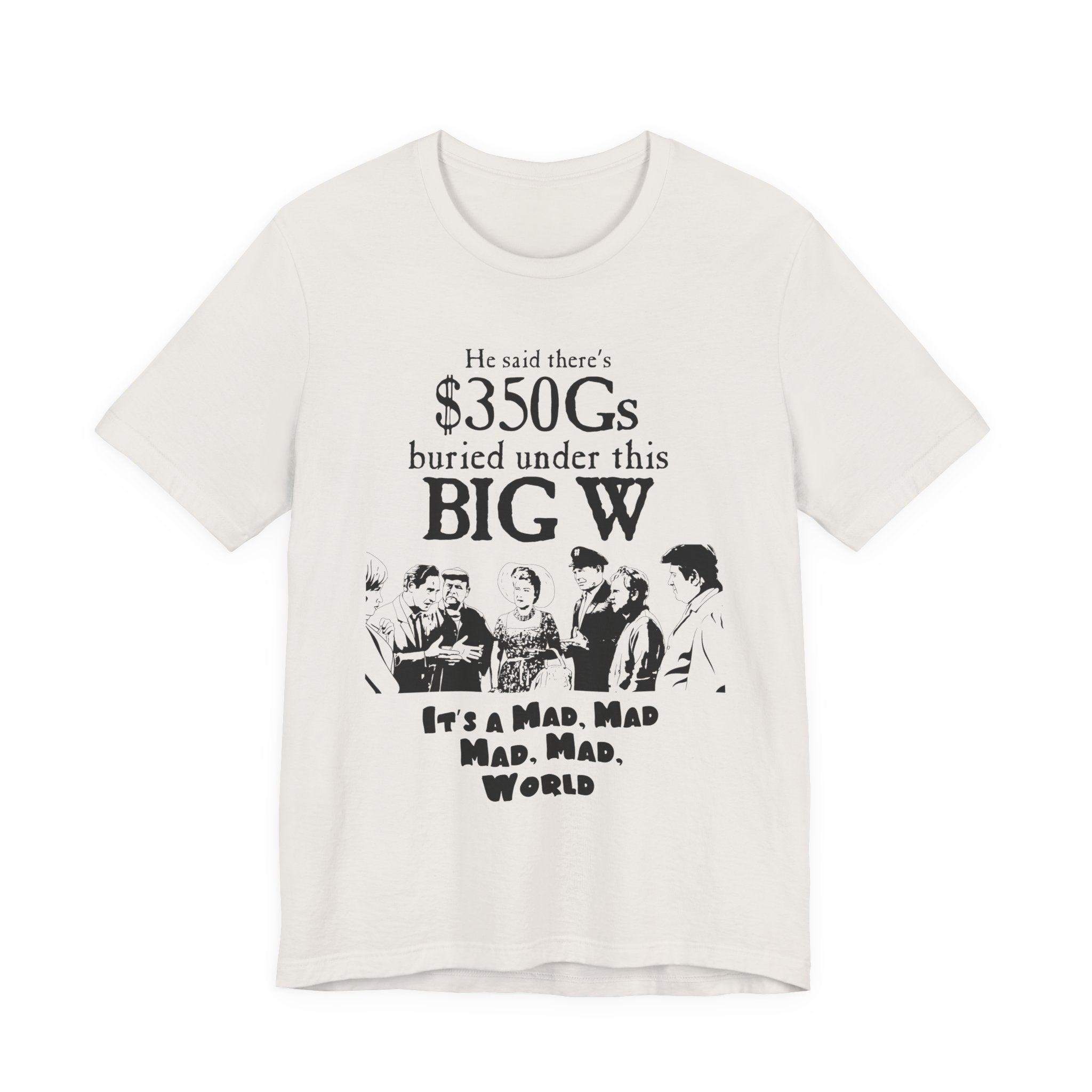 Mad World Graphic Tee, Funny Vintage T-Shirt, Movie Quote Shirt, Gift for Film Lovers, Retro Style Cotton Tee, Casual Wear