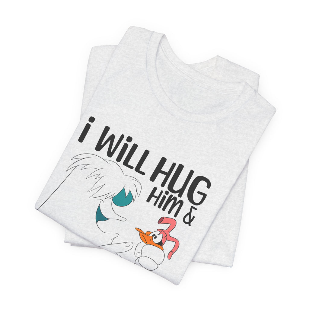 Funny Cartoon Yeti and Duck Tee | Classic Retro Animation Graphic