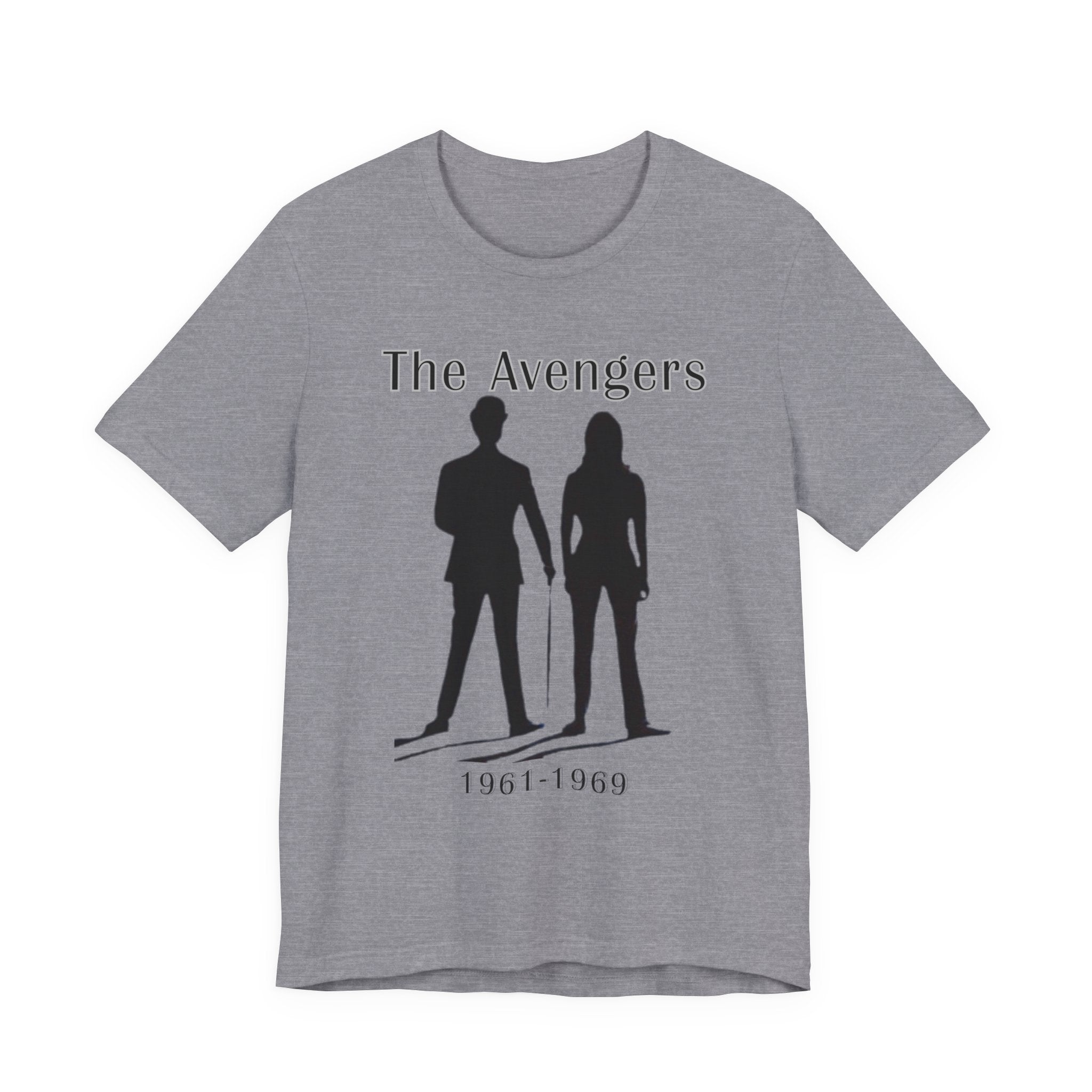 The Avengers 1961 to 1969 T Shirt, Steed & Peel Retro 60s Spy Series Tee