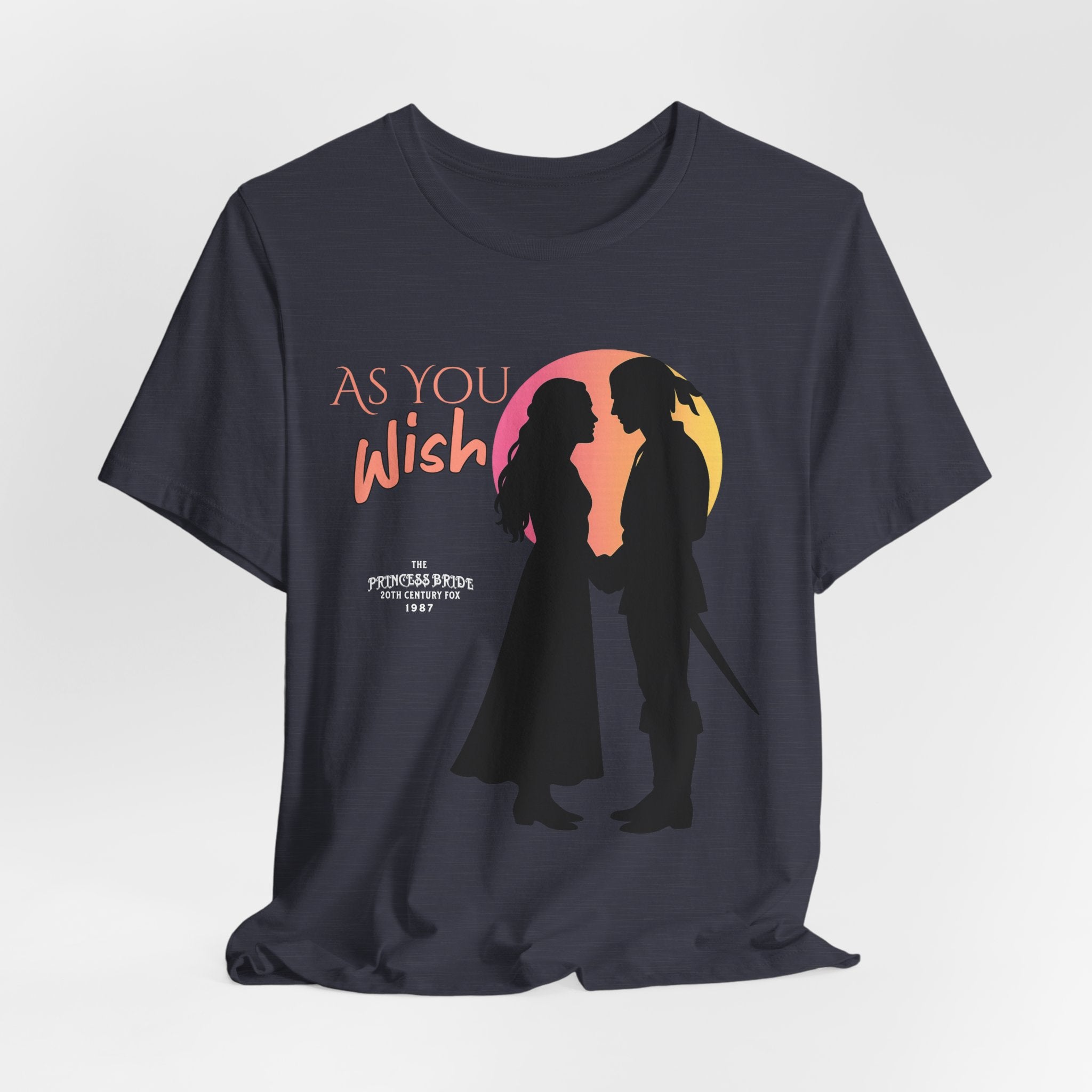 Classic Romance Silhouette T-Shirt, Retro Sunset Graphic, Romantic Movie Couple Tee, Fairytale Love Gift Shirt