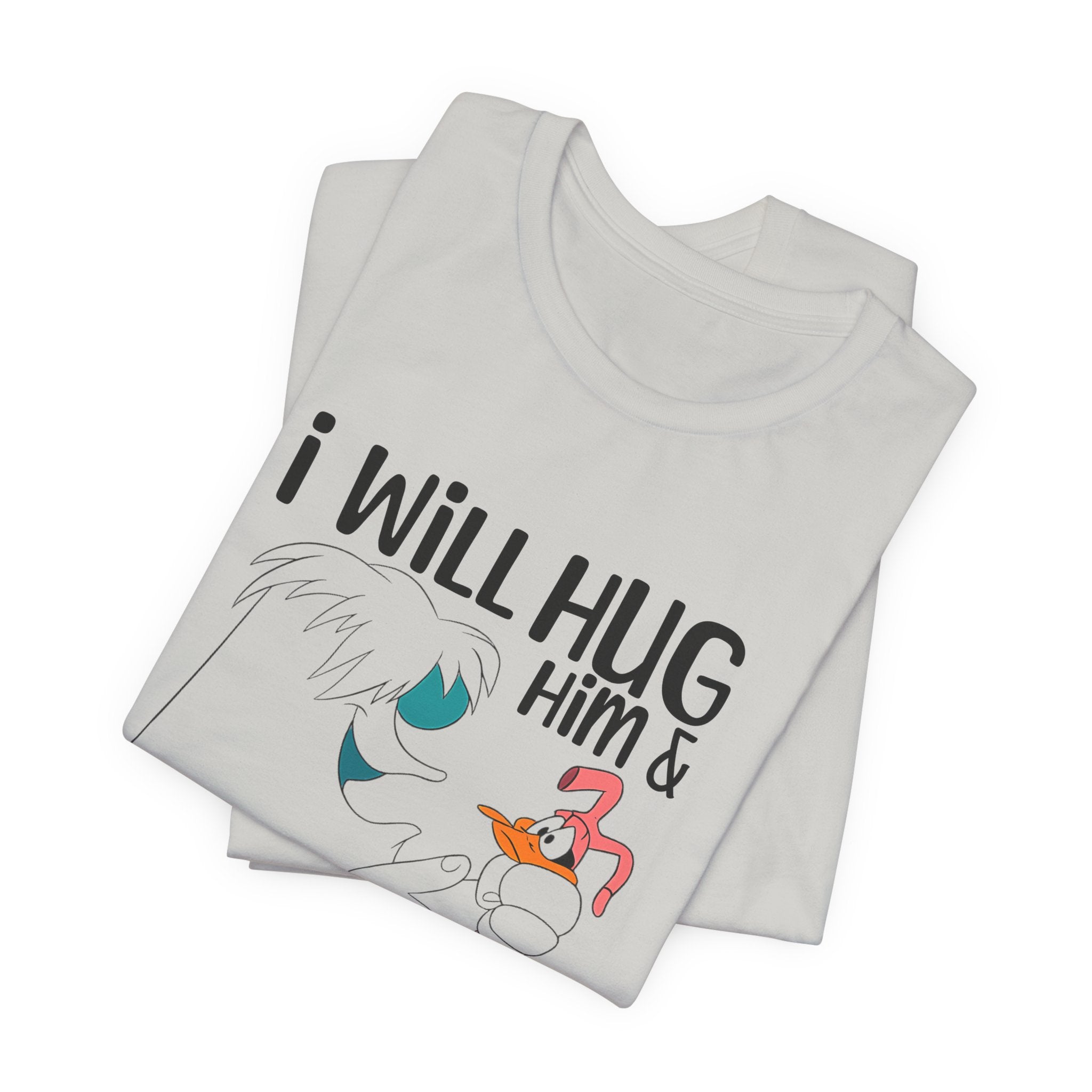 Funny Cartoon Yeti and Duck Tee | Classic Retro Animation Graphic