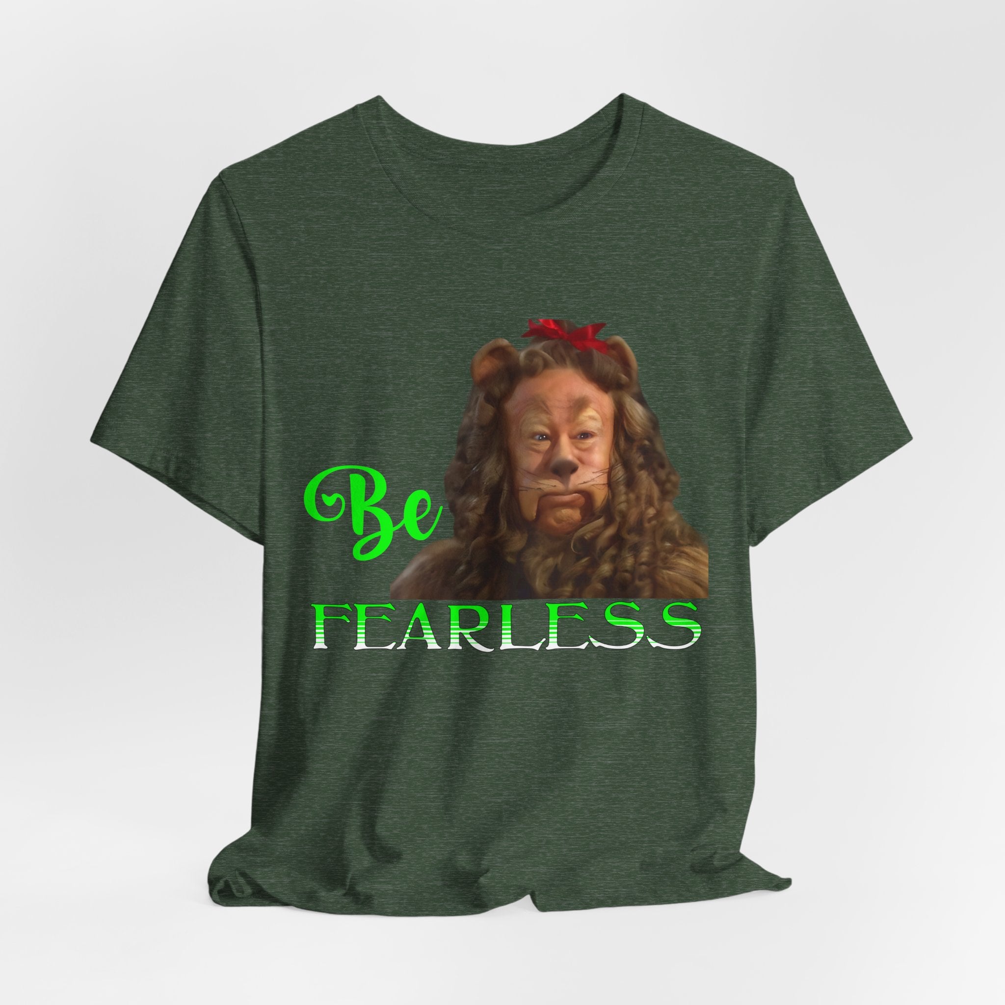 Wizard of Oz Cowardly Lion Fearless T-Shirt, Fearless Wizard of Oz Graphic Tee, Vintage Movie Fan Gift, Courageous Lion Silhouette Design