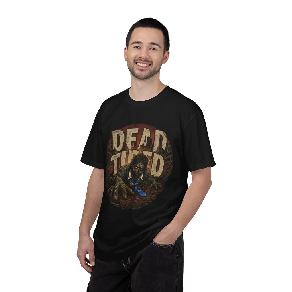 Dead Tired Funny Zombie T-Shirt, Horror Work Burnout Graphic Tee