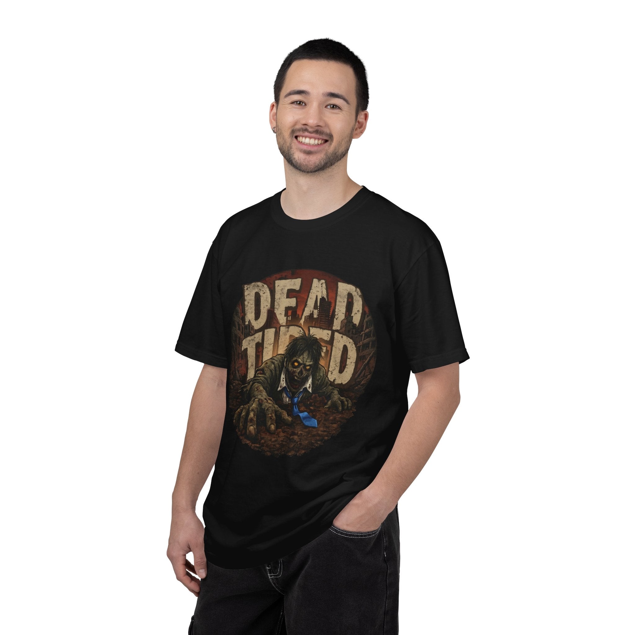 Dead Tired Funny Zombie T-Shirt, Horror Work Burnout Graphic Tee