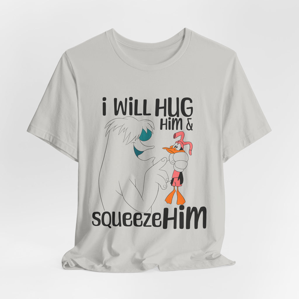 Funny Cartoon Yeti and Duck Tee | Classic Retro Animation Graphic
