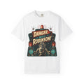 Retro Space Robot Warning Shirt, Funny Sci Fi Danger Tee, Vintage Space Explorer Graphic T-Shirt, Robot Fan Gift