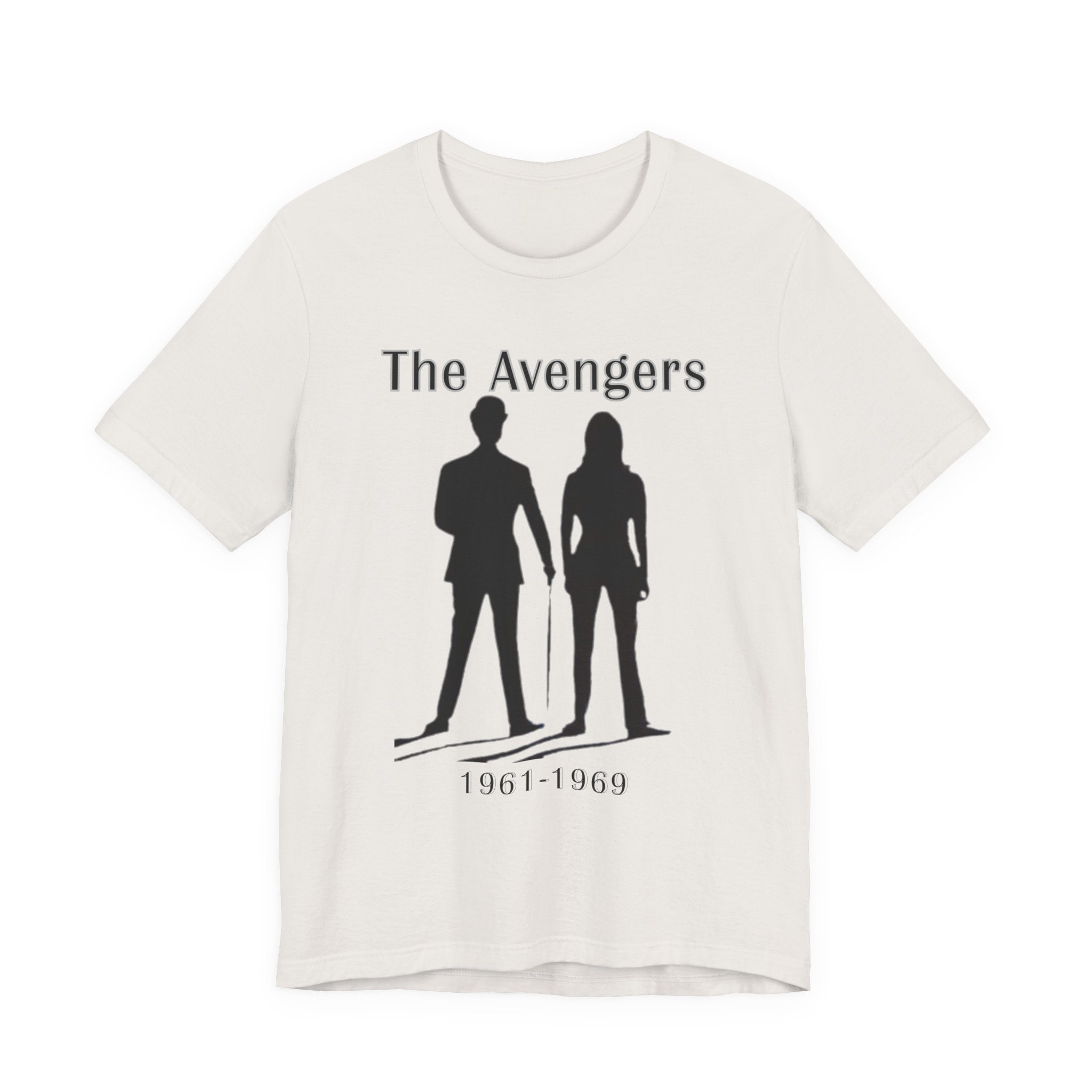 The Avengers 1961 to 1969 T Shirt, Steed & Peel Retro 60s Spy Series Tee