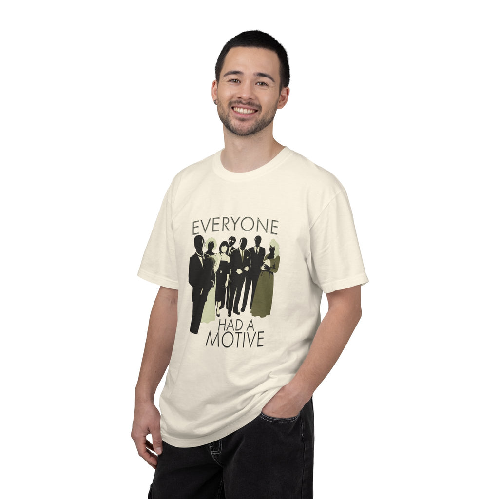 Everyone Had a Motive Shirt, Noir Mystery Graphic Tee
