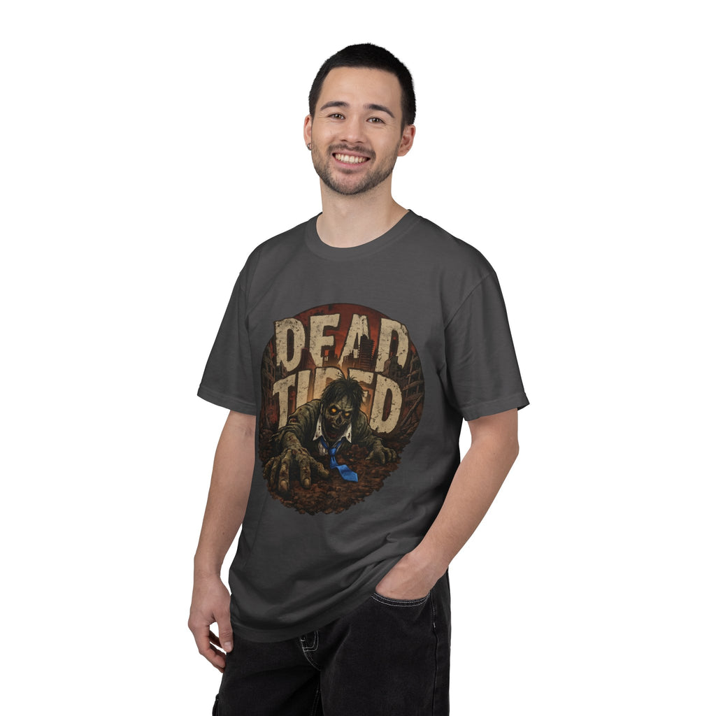 Dead Tired Funny Zombie T-Shirt, Horror Work Burnout Graphic Tee