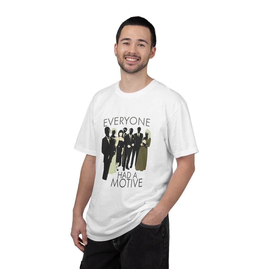 Everyone Had a Motive Shirt, Noir Mystery Graphic Tee