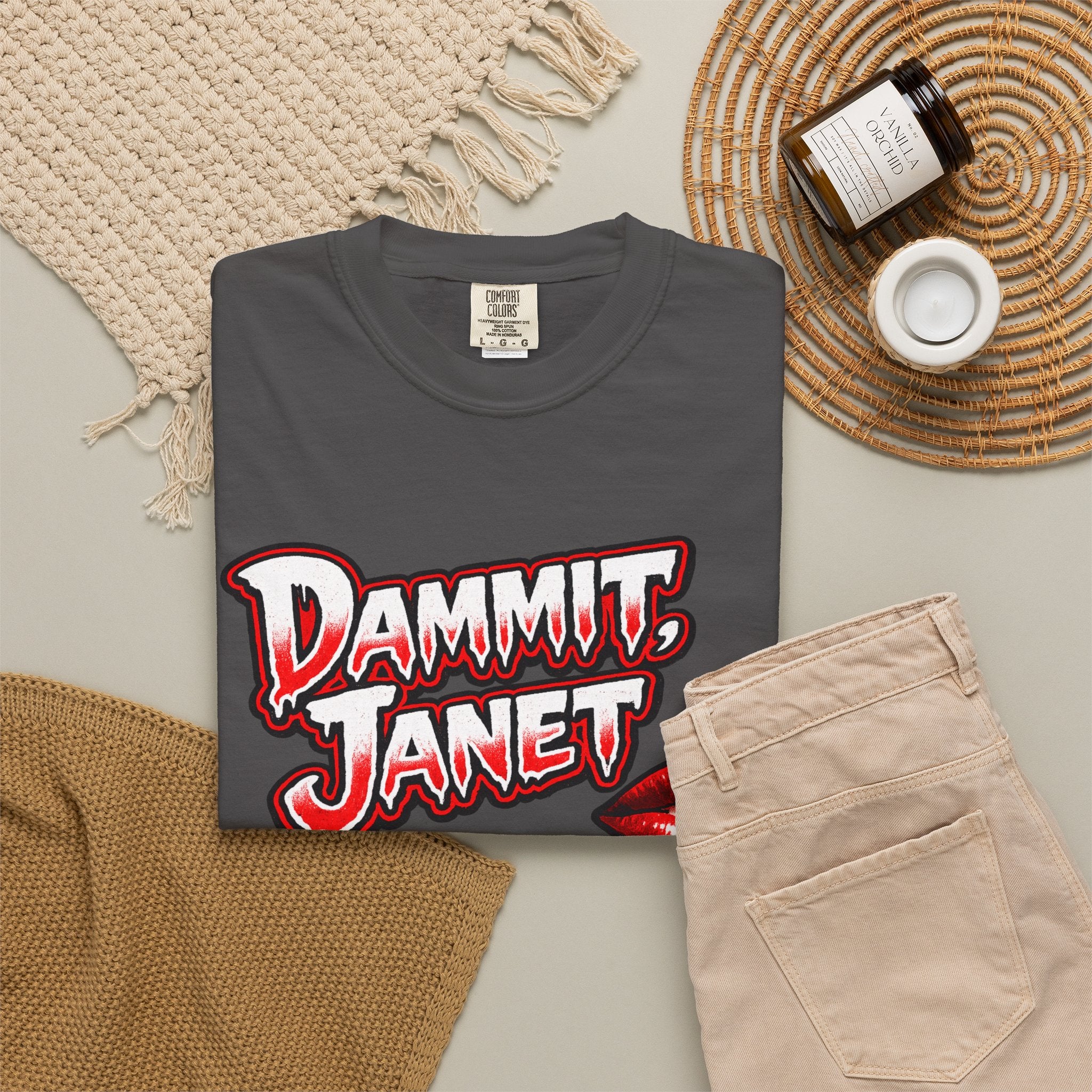 Dammit Horror Tee, Retro Gothic Shirt, Vintage Horror Graphic Tee, Spooky Halloween Gift, Dripping Text Shirt