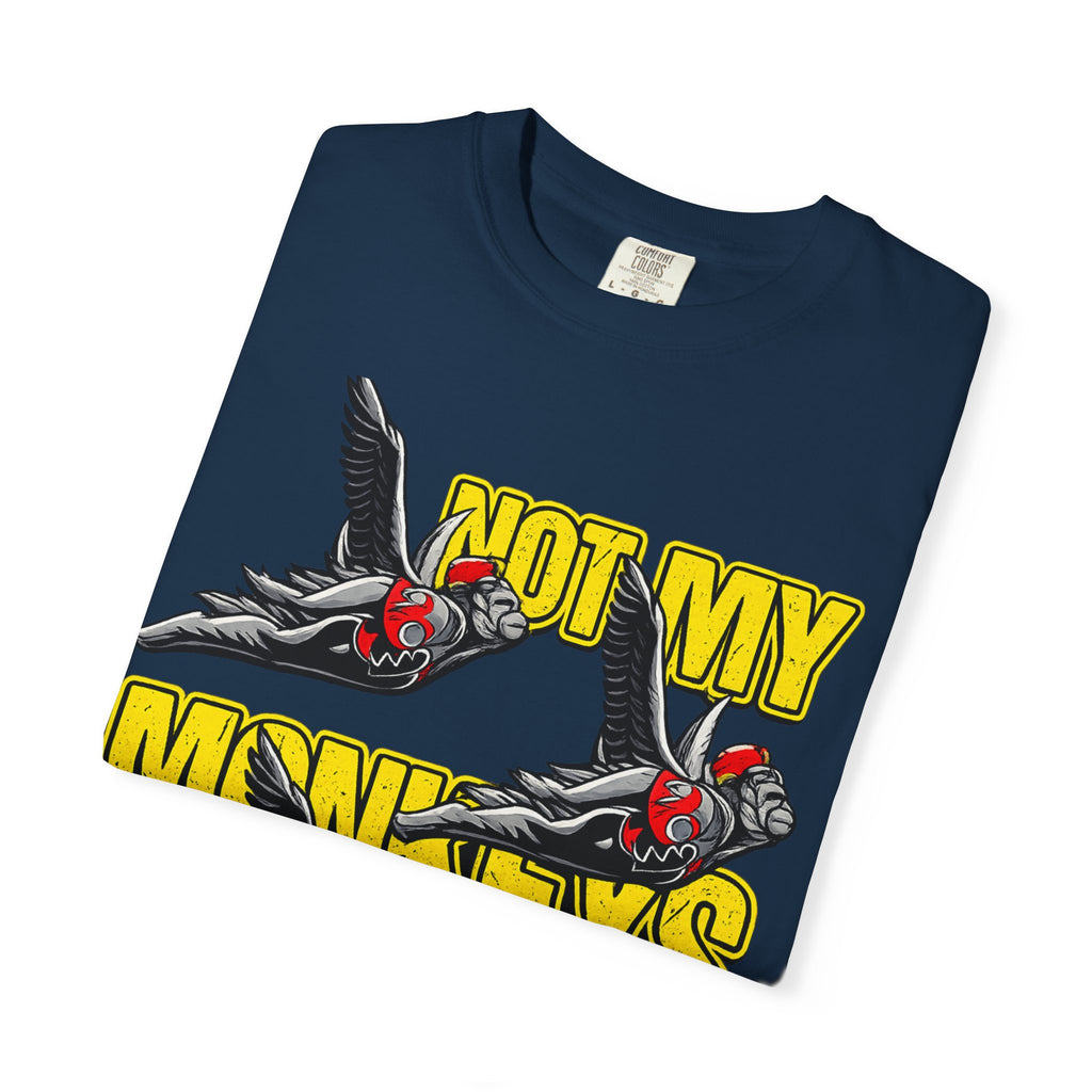 Not My Monkeys Tee – Retro Flying Monkey Graphic Shirt