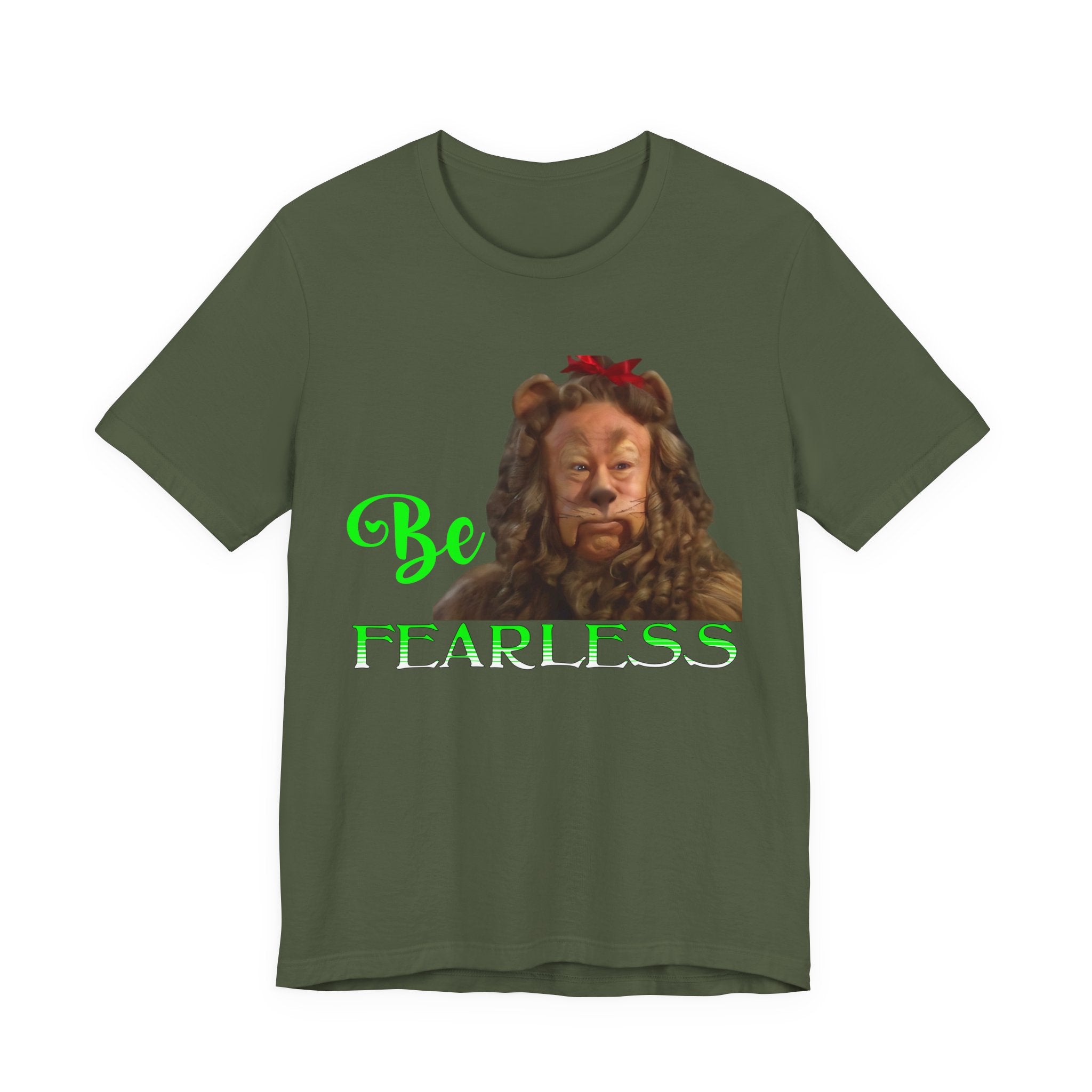 Wizard of Oz Cowardly Lion Fearless T-Shirt, Fearless Wizard of Oz Graphic Tee, Vintage Movie Fan Gift, Courageous Lion Silhouette Design