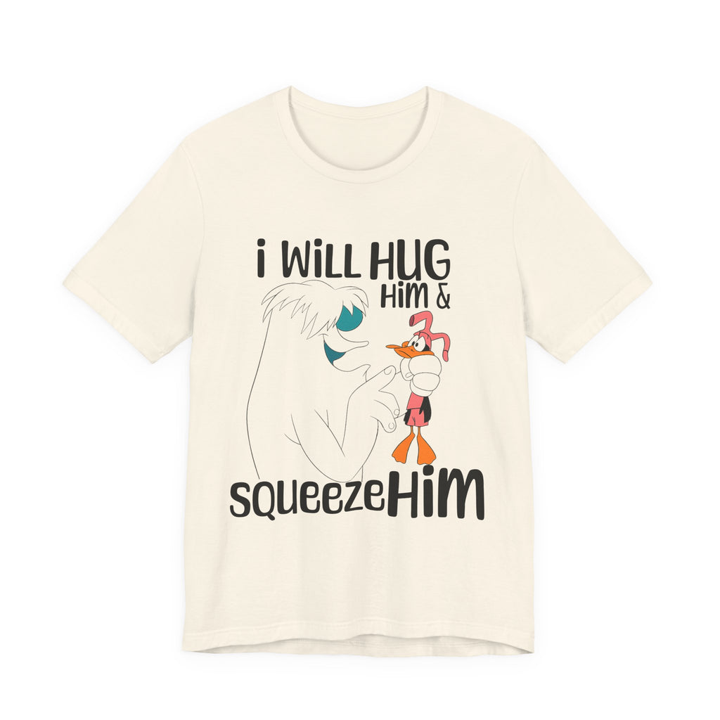 Funny Cartoon Yeti and Duck Tee | Classic Retro Animation Graphic