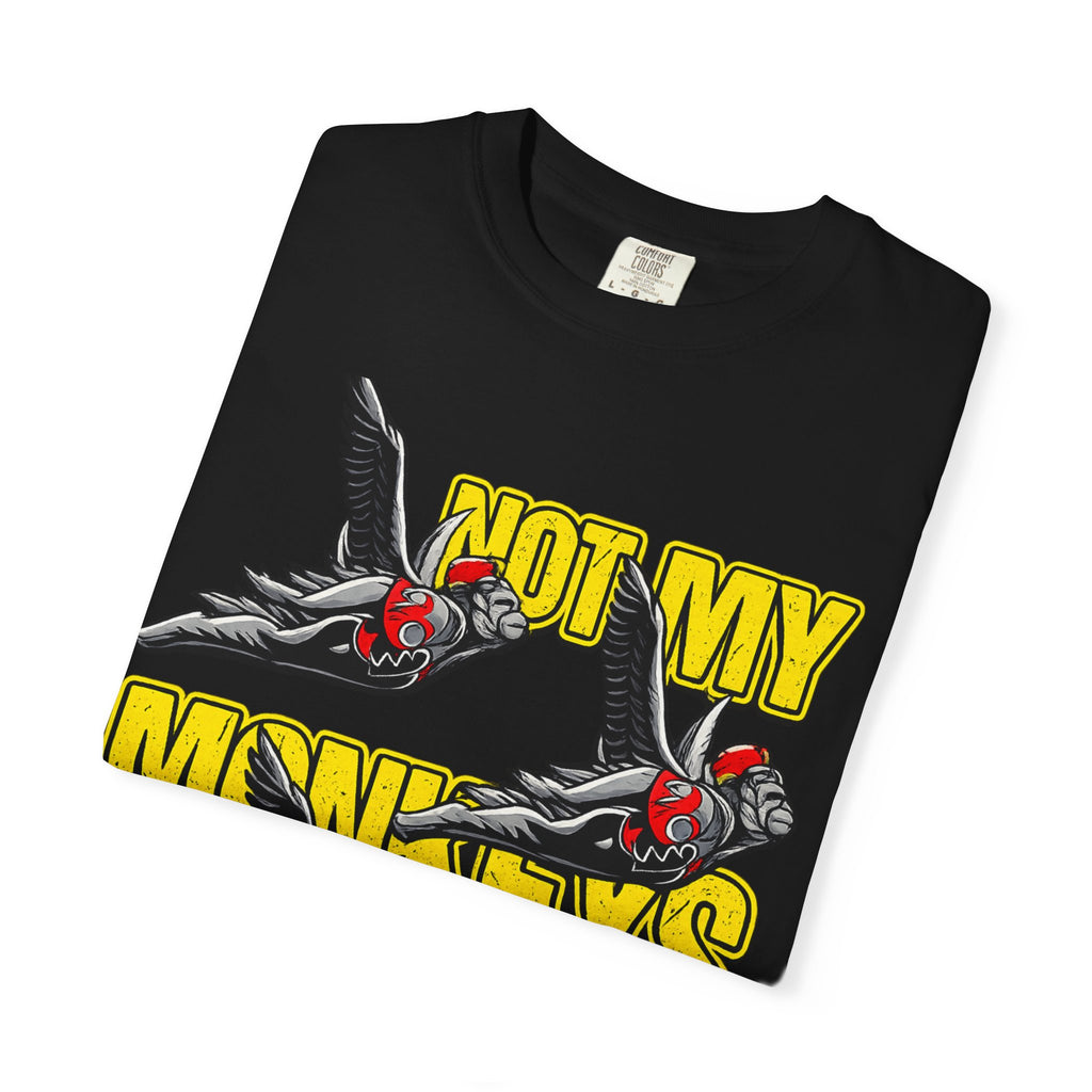 Not My Monkeys Tee – Retro Flying Monkey Graphic Shirt