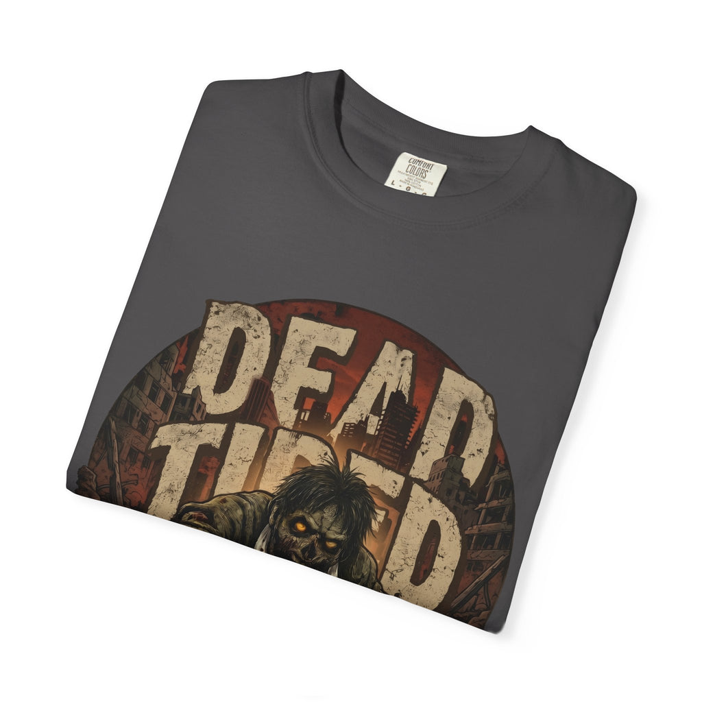Dead Tired Funny Zombie T-Shirt, Horror Work Burnout Graphic Tee