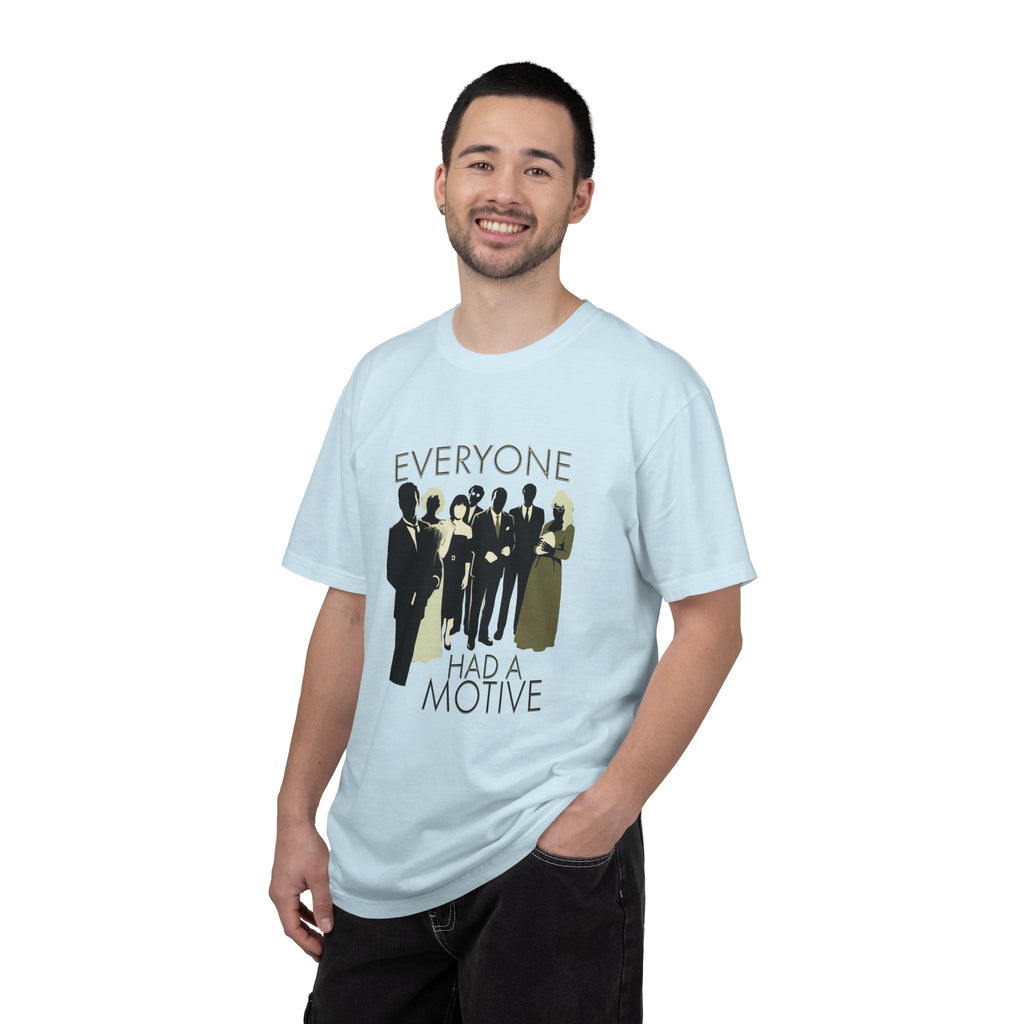 Everyone Had a Motive Shirt, Noir Mystery Graphic Tee