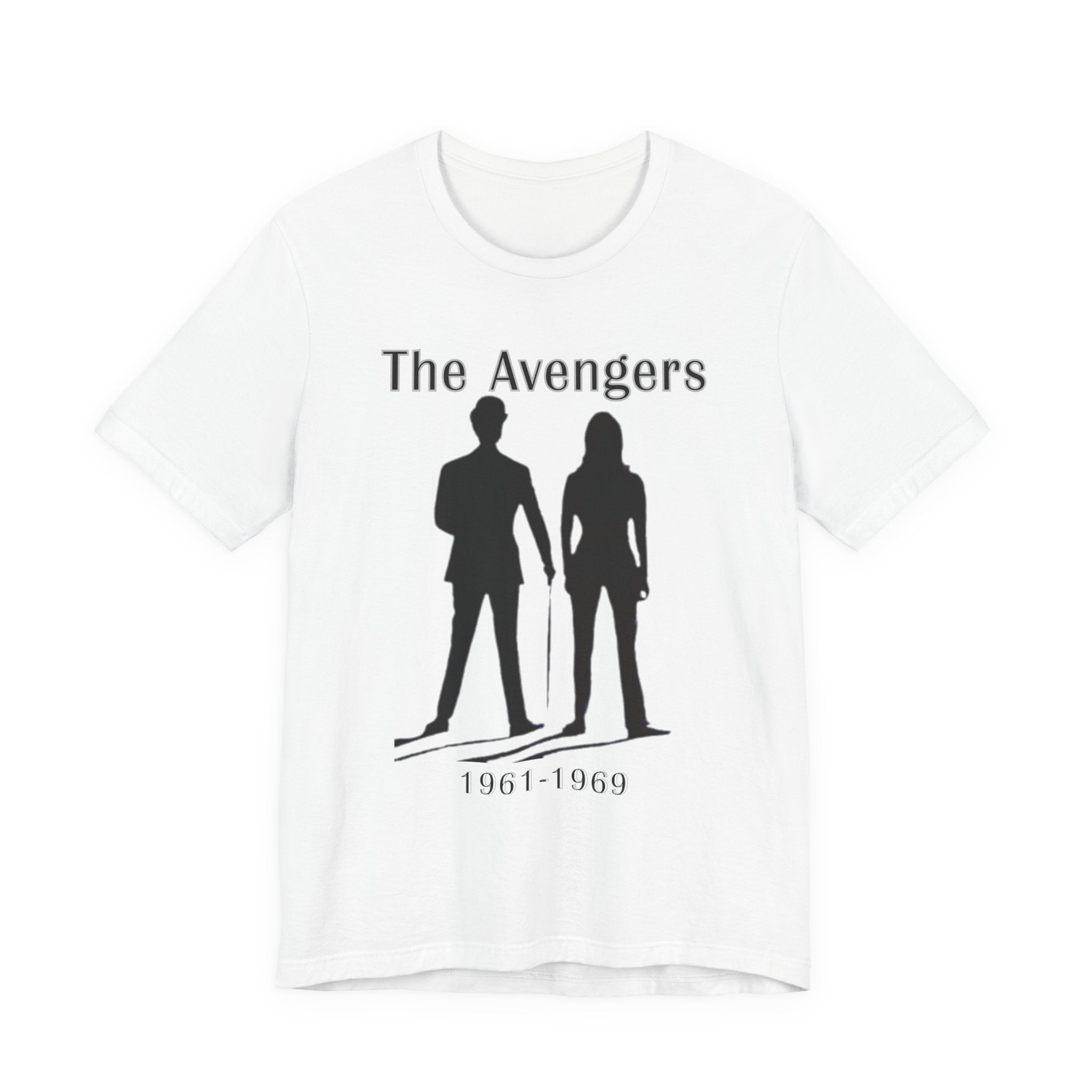 The Avengers 1961 to 1969 T Shirt, Steed & Peel Retro 60s Spy Series Tee