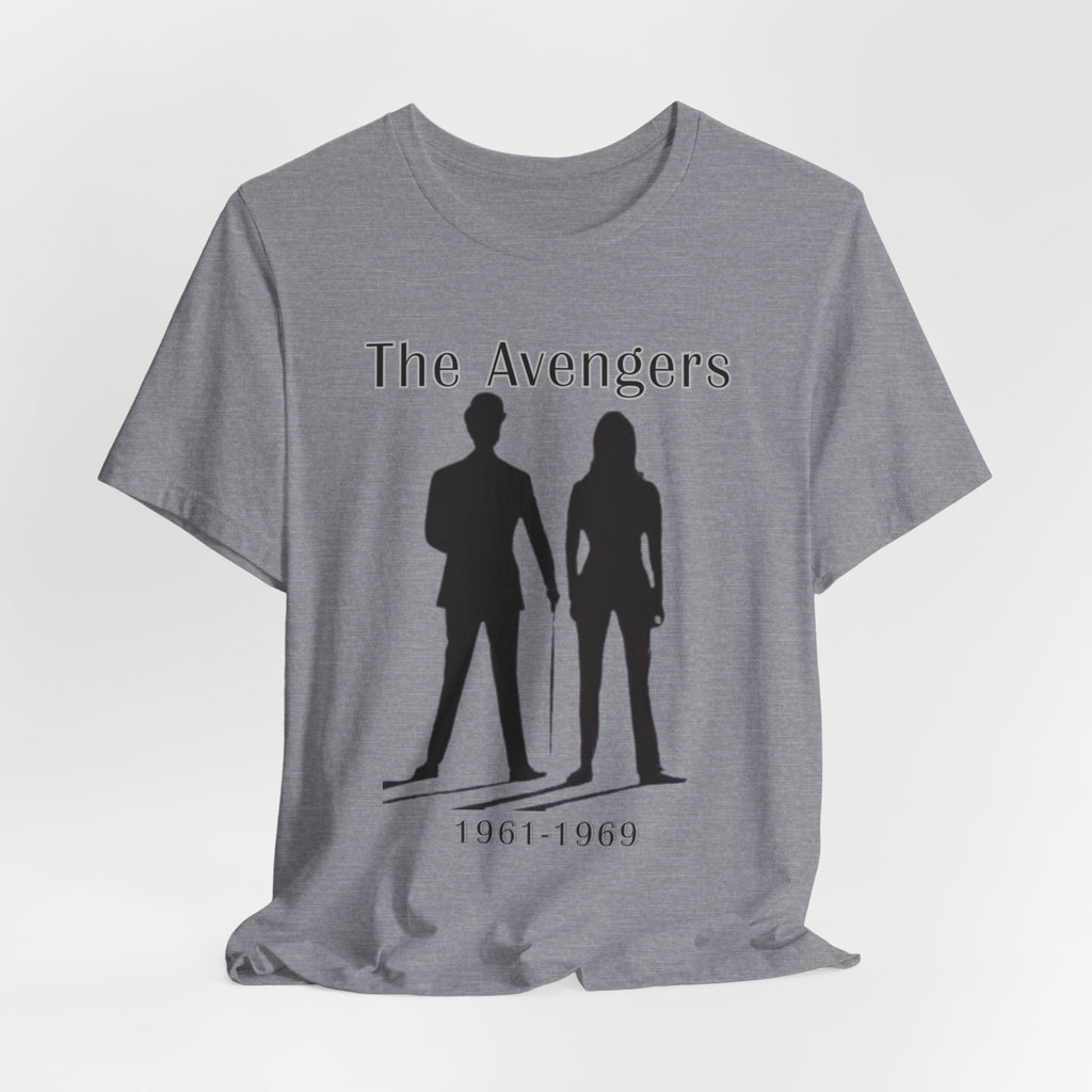 The Avengers 1961 to 1969 T Shirt, Steed & Peel Retro 60s Spy Series Tee