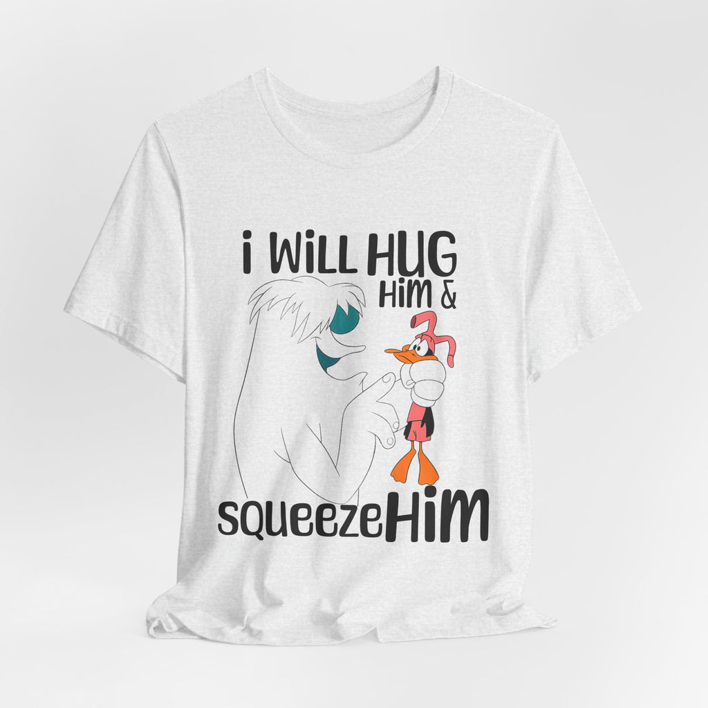 Funny Cartoon Yeti and Duck Tee | Classic Retro Animation Graphic