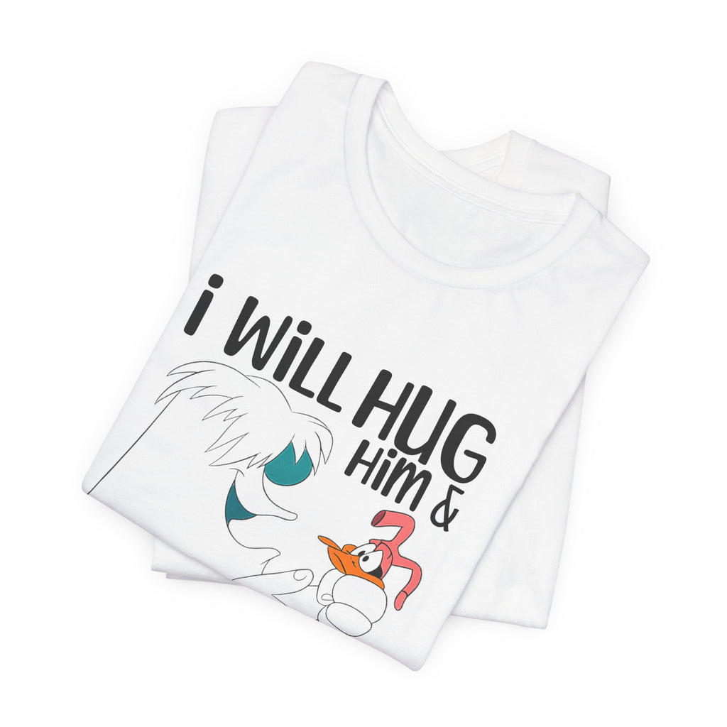 Funny Cartoon Yeti and Duck Tee | Classic Retro Animation Graphic