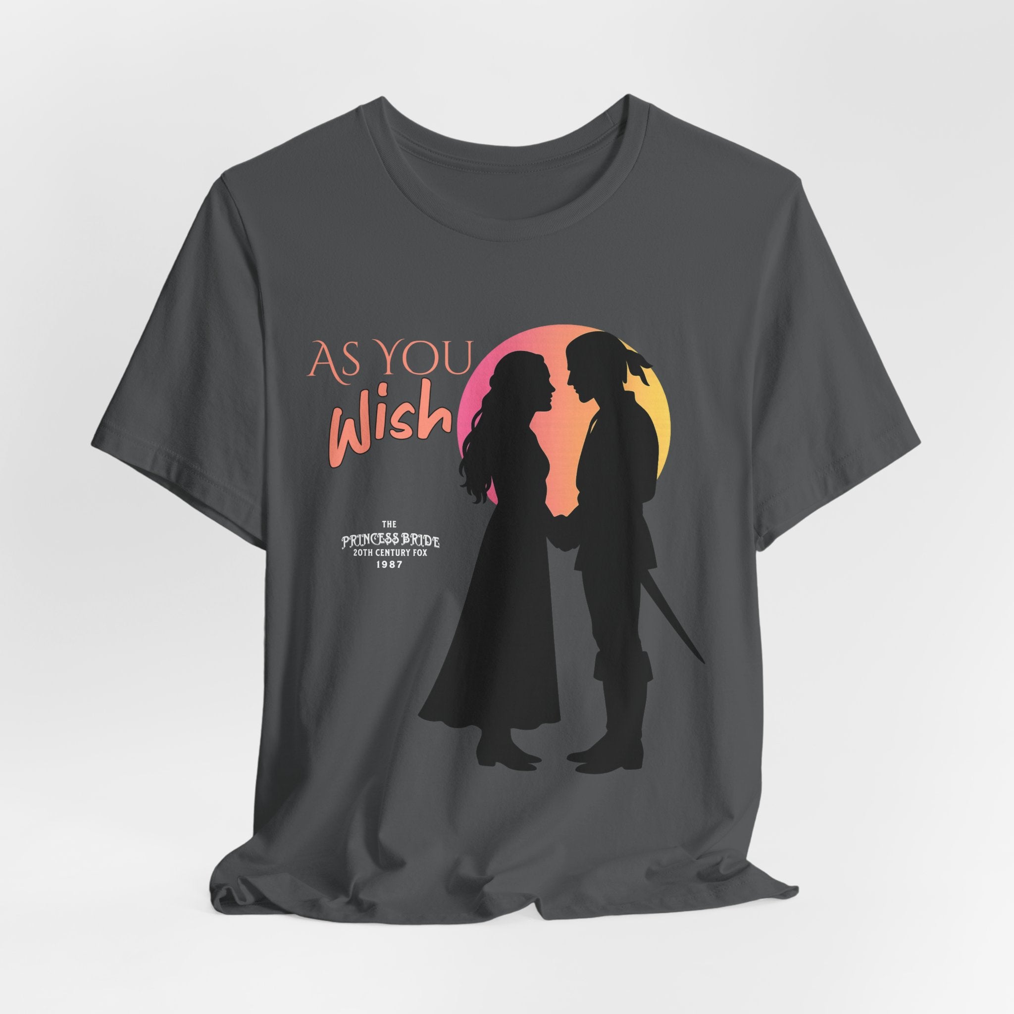 Classic Romance Silhouette T-Shirt, Retro Sunset Graphic, Romantic Movie Couple Tee, Fairytale Love Gift Shirt
