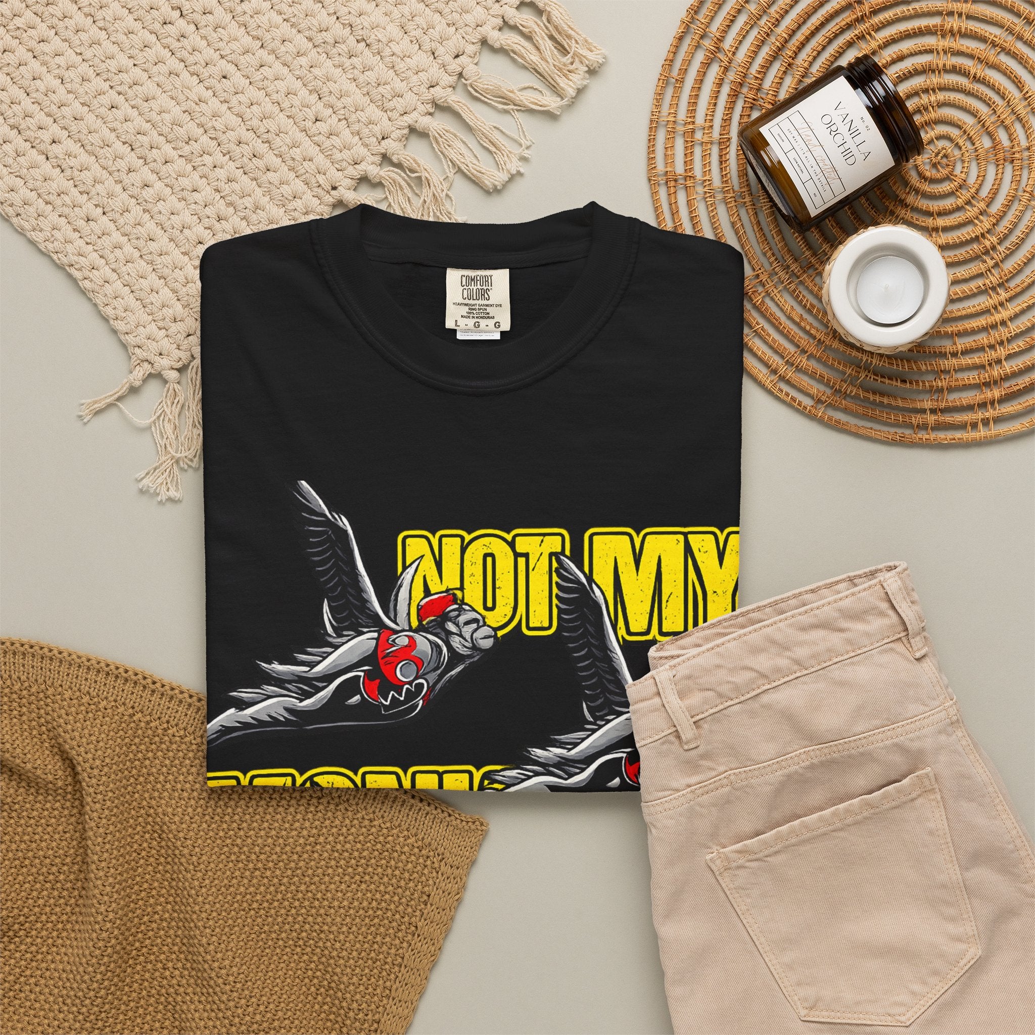 Not My Monkeys Tee – Retro Flying Monkey Graphic Shirt