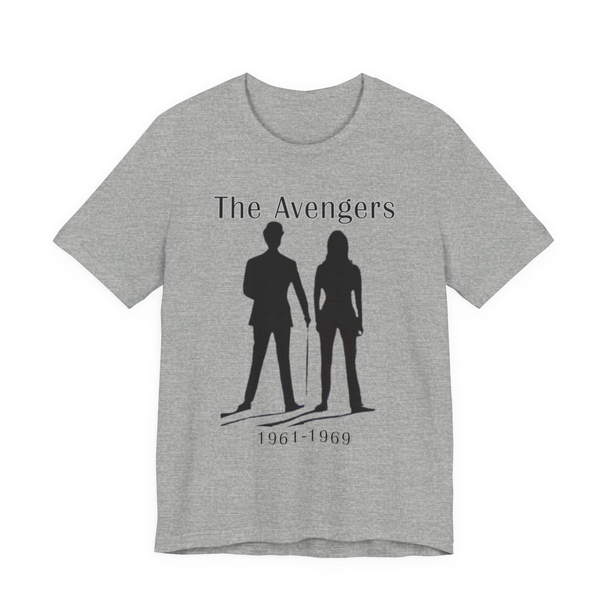 The Avengers 1961 to 1969 T Shirt, Steed & Peel Retro 60s Spy Series Tee