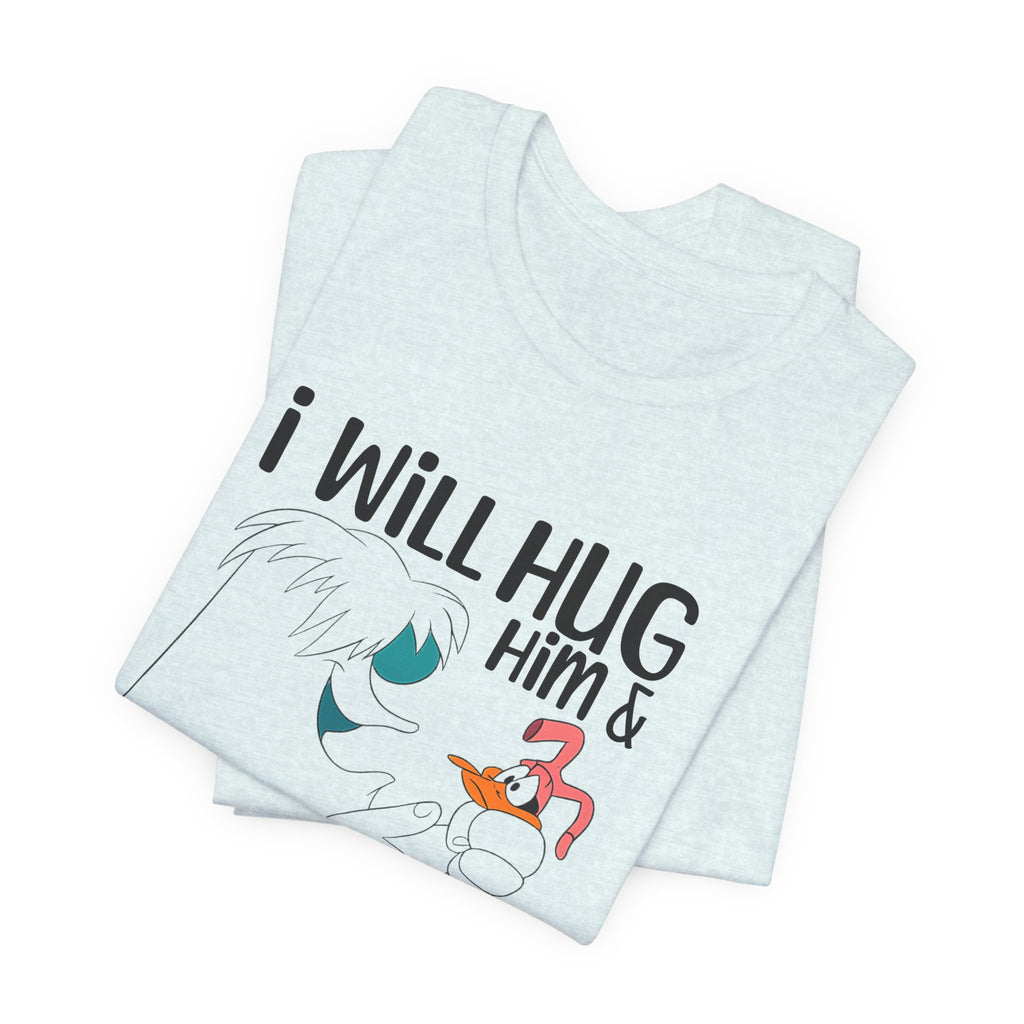 Funny Cartoon Yeti and Duck Tee | Classic Retro Animation Graphic