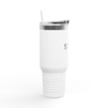 Sleepy Pup Script Tumbler | Cozy Doodle Design | Stainless Steel Tumbler 40oz Insulated Travel Mug with handle