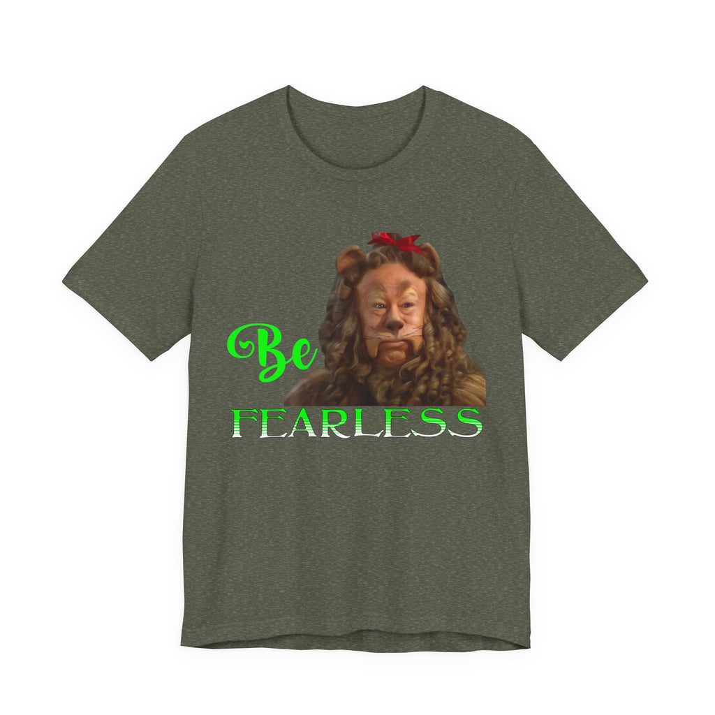 Wizard of Oz Cowardly Lion Fearless T-Shirt, Fearless Wizard of Oz Graphic Tee, Vintage Movie Fan Gift, Courageous Lion Silhouette Design