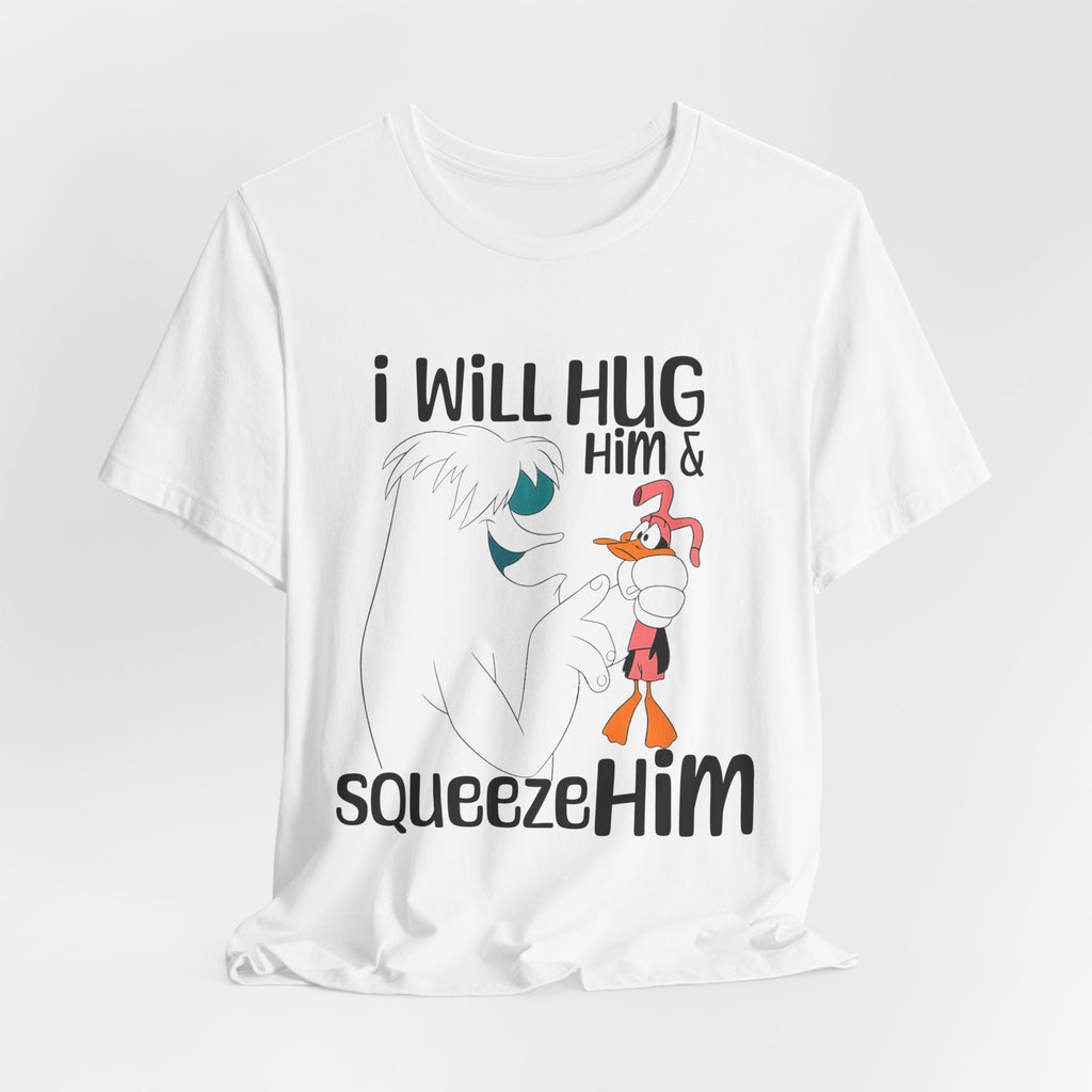 Funny Cartoon Yeti and Duck Tee | Classic Retro Animation Graphic
