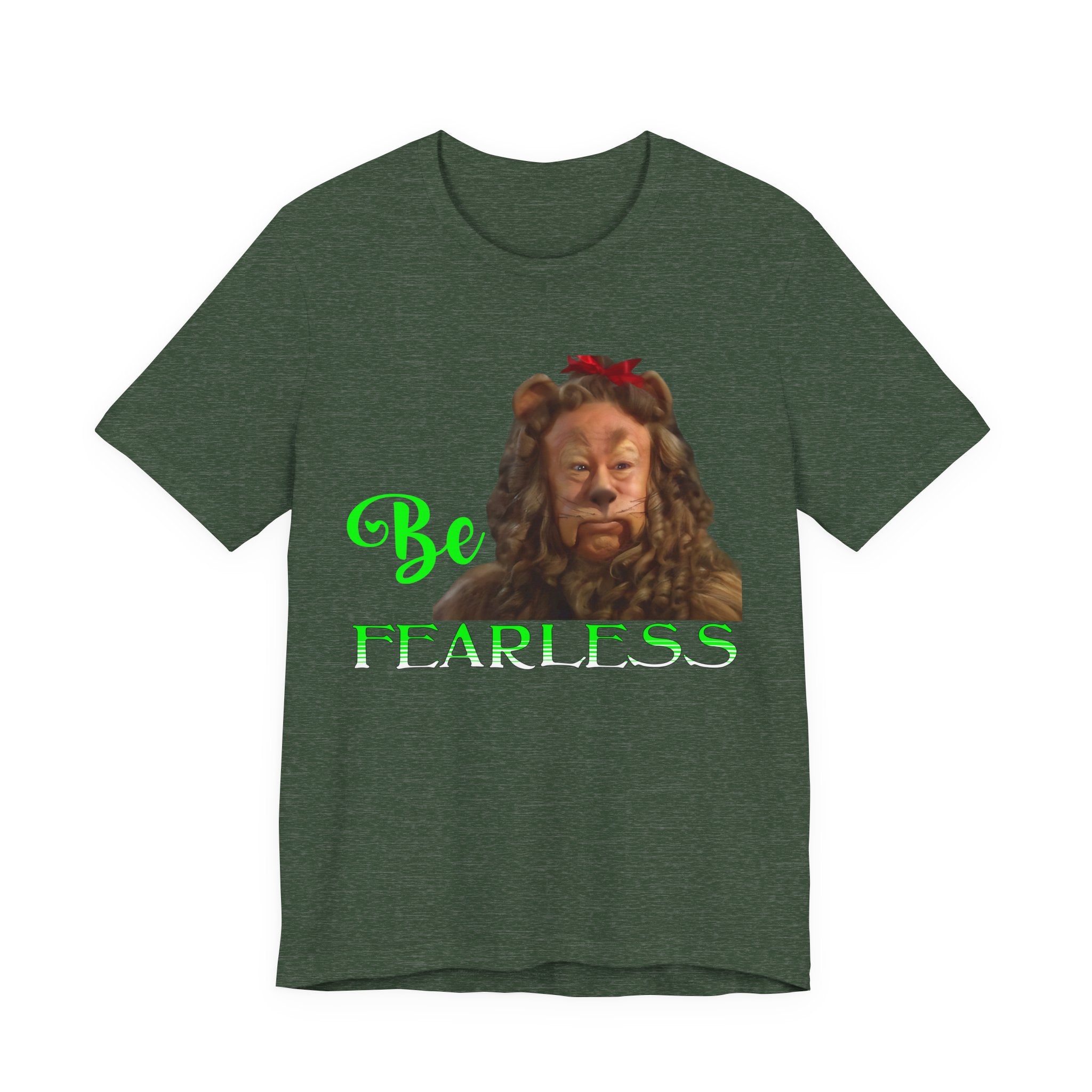Wizard of Oz Cowardly Lion Fearless T-Shirt, Fearless Wizard of Oz Graphic Tee, Vintage Movie Fan Gift, Courageous Lion Silhouette Design