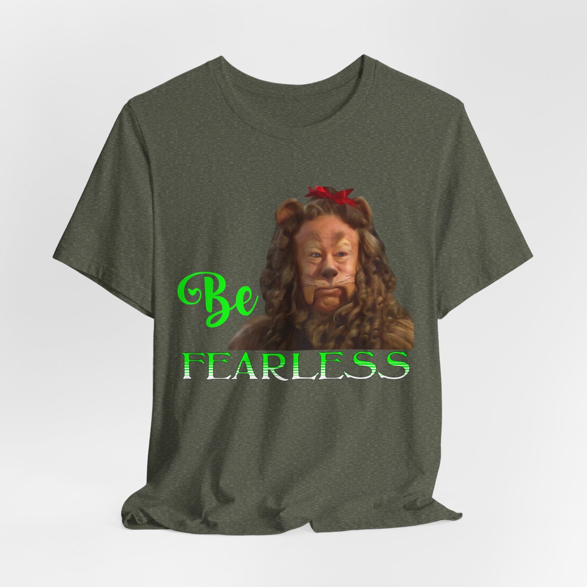 Wizard of Oz Cowardly Lion Fearless T-Shirt, Fearless Wizard of Oz Graphic Tee, Vintage Movie Fan Gift, Courageous Lion Silhouette Design