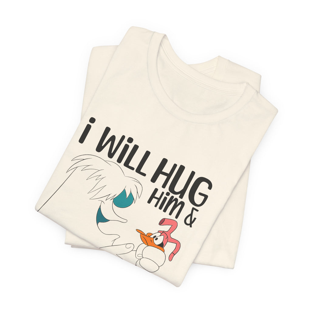 Funny Cartoon Yeti and Duck Tee | Classic Retro Animation Graphic