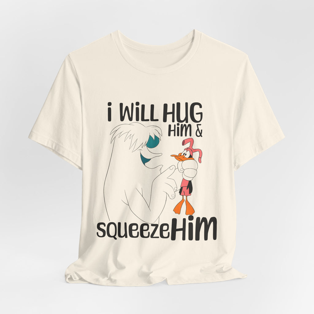 Funny Cartoon Yeti and Duck Tee | Classic Retro Animation Graphic