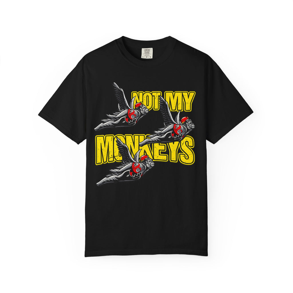 Not My Monkeys Tee – Retro Flying Monkey Graphic Shirt