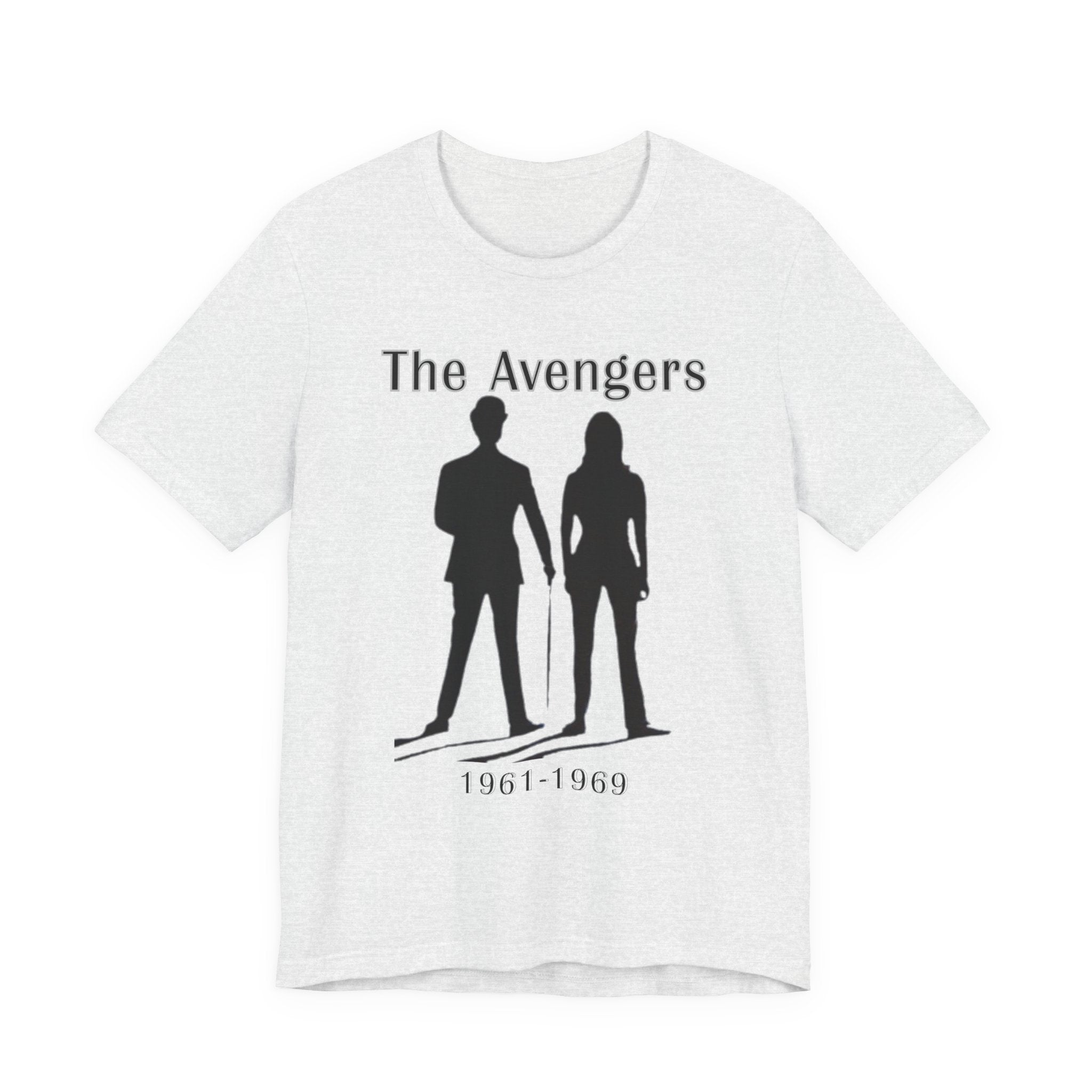 The Avengers 1961 to 1969 T Shirt, Steed & Peel Retro 60s Spy Series Tee